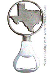 Bottle Opener with the Map of Texas