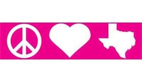 Peace Love Texas Bumper Sticker