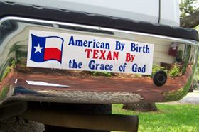 American By Birth - Texas Bumper Sticker