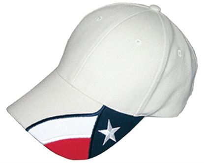 Cap in White with the Texas Flag 