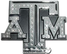 Car or Truck Auto Emblem - Texas A&M with Bling 