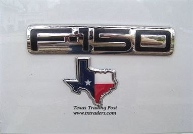 Car or Truck Auto Emblem - Texas Shaped 