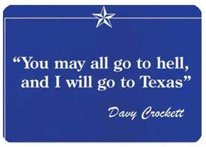 Texas Playing Cards Davy Crockett Quote 