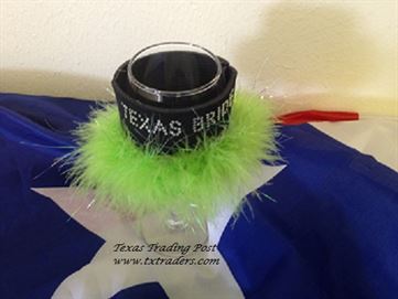 Wine Glass Coozie Texas Bride with Bling