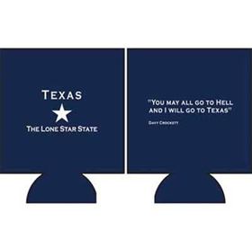 Texas Coozie with Davy Crockett Quote