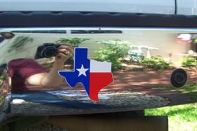 Texas Shaped, Flag Design Decal 