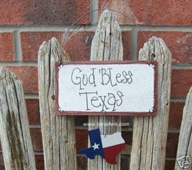 Texas Sign - God Bless Texas