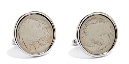 Texas Cufflinks - Buffalo Nickle 