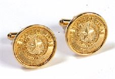 Cufflinks - Texas State Seal (gold) 