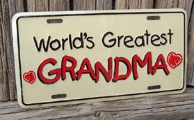 World's Greatest Grandma License Plate