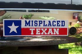 Misplaced Texan Bumper Sticker