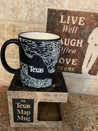 Coffee Mug with the Map of Texas