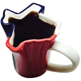 Texas Flag Texas Shaped Coffee Mug 