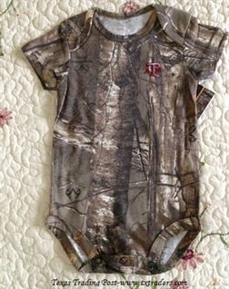 Baby Aggie Camo One-Piece Set with the ATM Logo