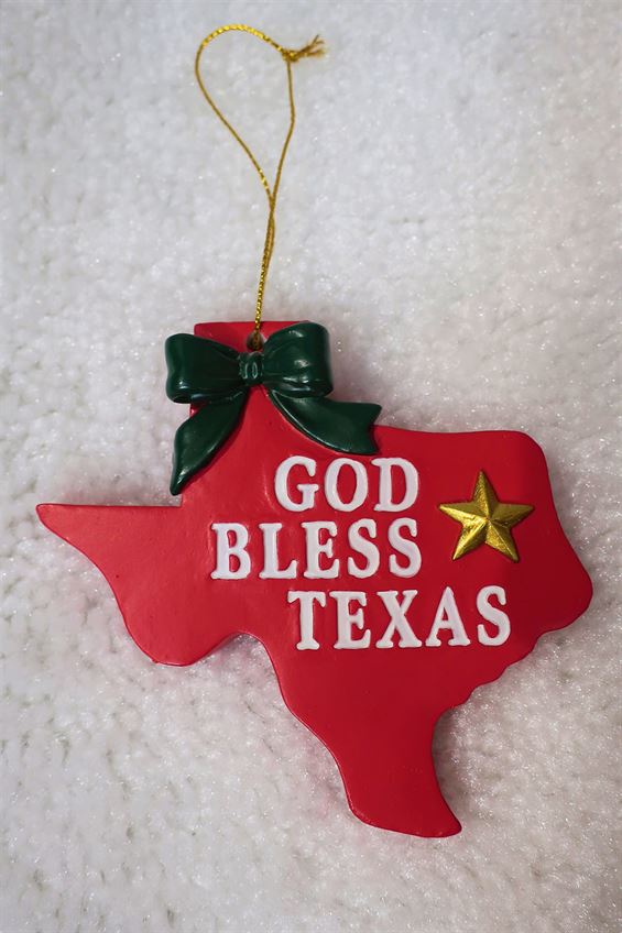 Texas Christmas Ornament - God Bless Texas