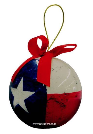 Texas Flag Decopauge Christmas Ornament