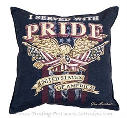 I Served With Pride - Pillow Honoring our Veterans
