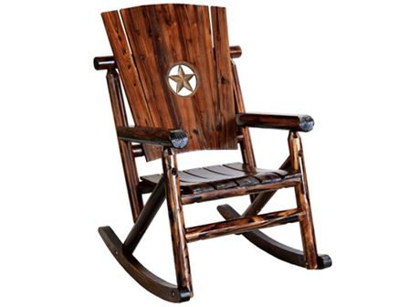 Texas Garden Patio Decor Accessories Texas Rocking Chair With The Lone Star
