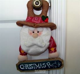 Cowboy Santa Door Hanger