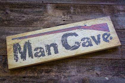 For Your Texas Man Cave with Rifle 