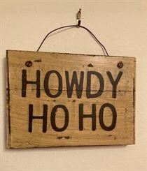 Texas Christmas Sign - HOWDY HO HO