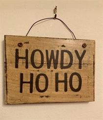 Texas Christmas Sign - HOWDY HO HO