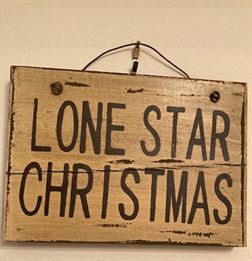 Texas Christmas Sign - LONE STAR CHRISTMAS