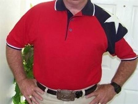 Polo Shirt with the Texas Flag on Sleeve