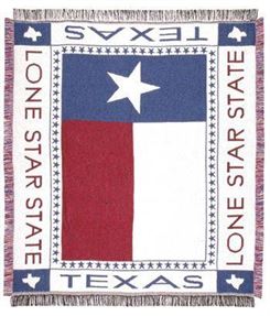 Texas Lone Star State Afghan Throw Blanket