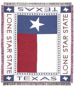 Texas Lone Star State Afghan Throw Blanket