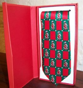 Silk Necktie - Santa with the Texas Flag