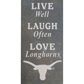 Tile Stone Art-"Live, Laugh, Love Longhorns"