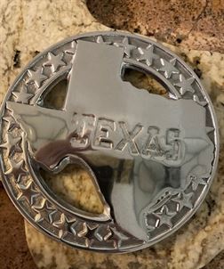 Texas Map Pewter Trivet with TEXAS