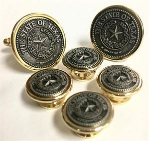 Texas Tux Set - Texas State Seal Pewter