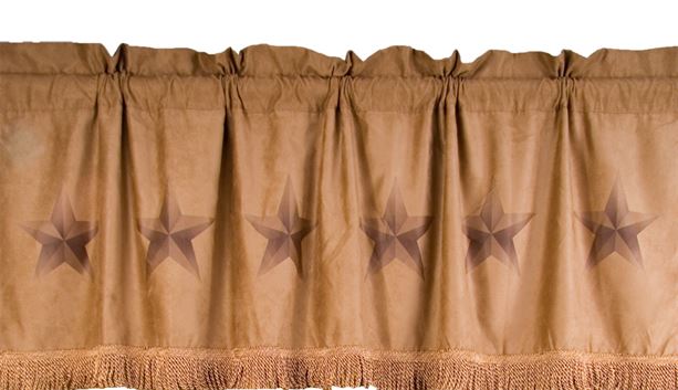 Rustic Lone Star Valance - Texas Home Decor