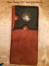 Men's Faux Leather Texas Wallet with Concho