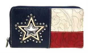 Ladies Texas Flag Wallet Billfold