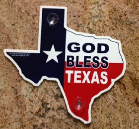 Window Sign God Bless Texas
