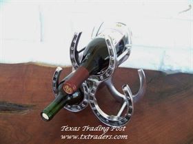 Horseshoe Texas Wine Rack - 3 Bottles